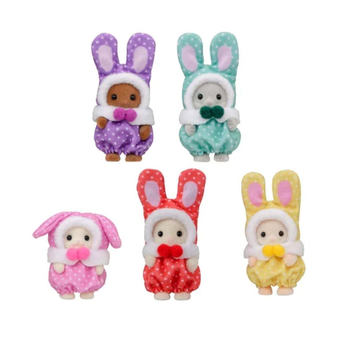 Sylvanian Families Cutie Collectibles - Colourful Bunny Costume Babies