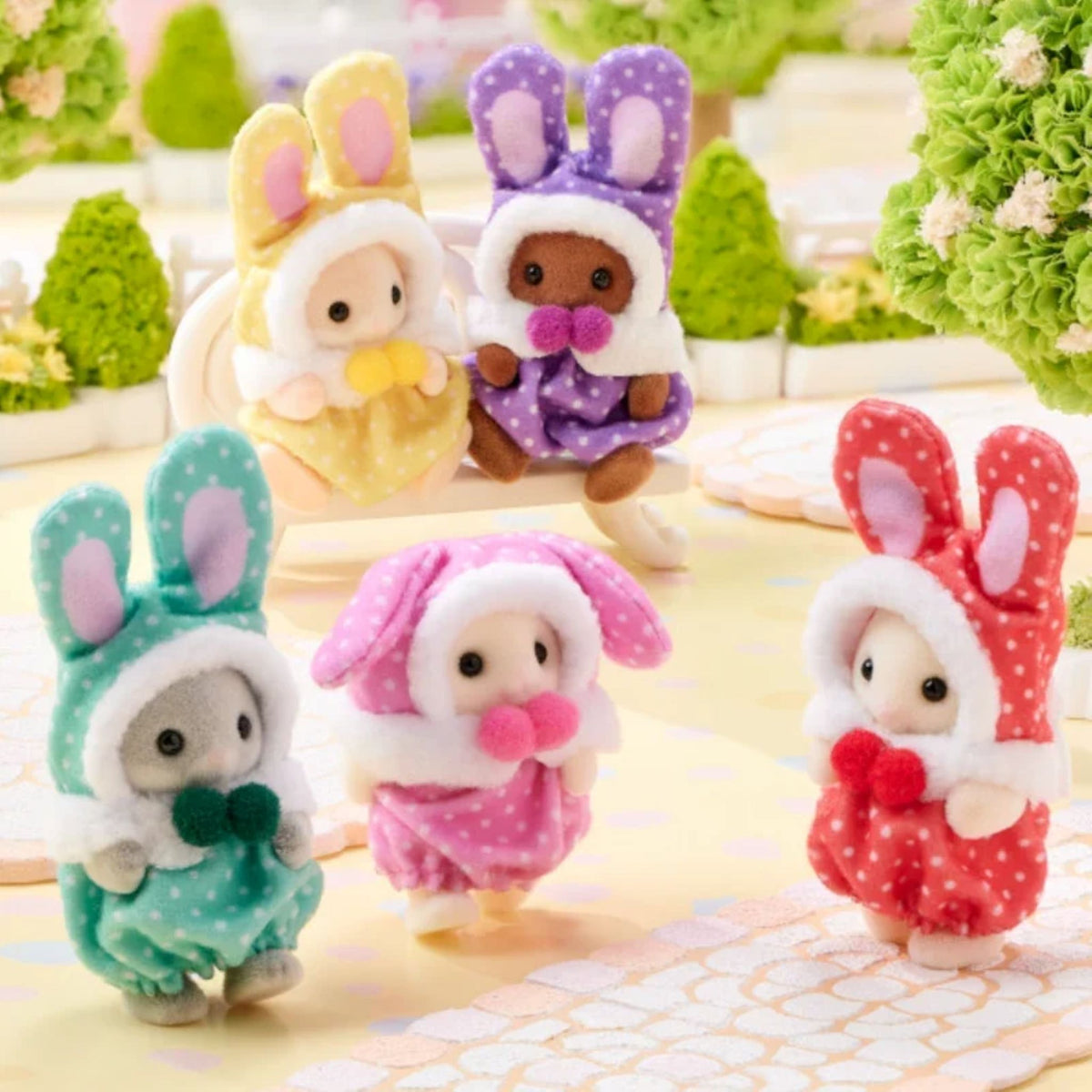 Sylvanian Families Cutie Collectibles - Colourful Bunny Costume Babies