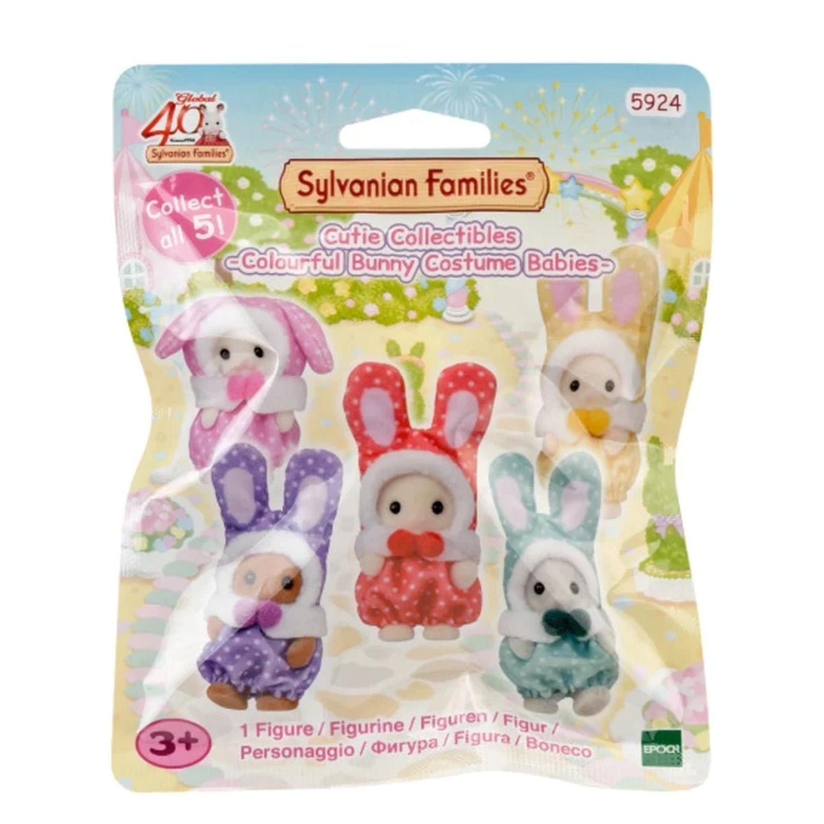 Sylvanian Families Cutie Collectibles - Colourful Bunny Costume Babies