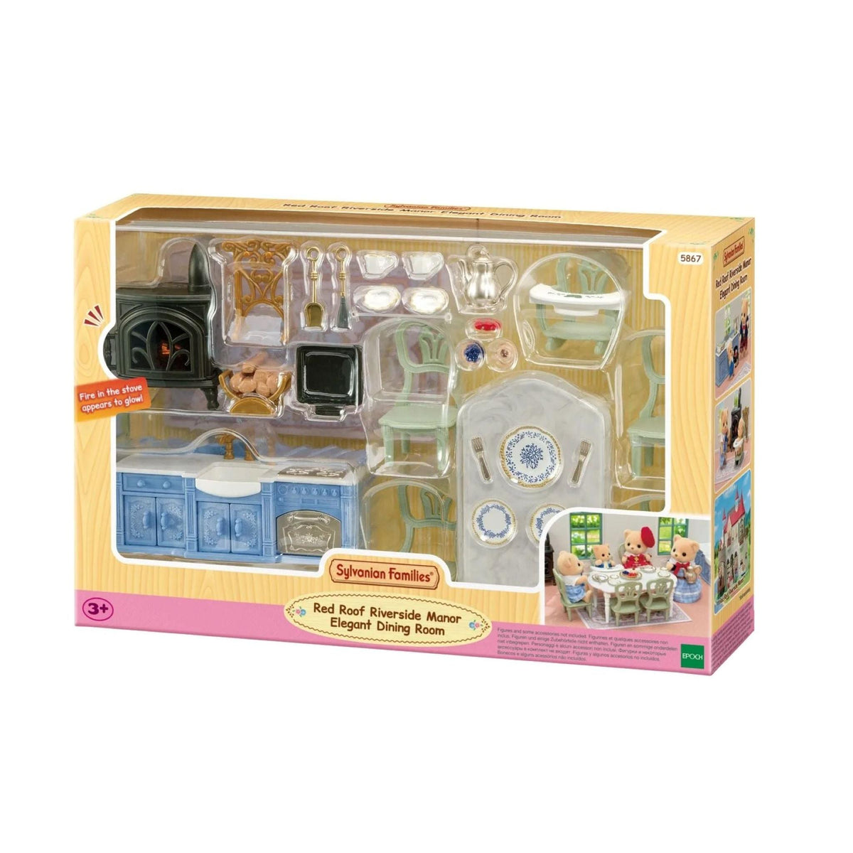 Sylvanian Families Red Roof Riverside Manor Elegant Dining Room