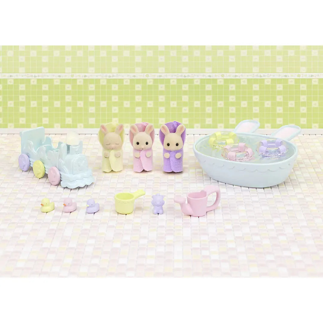 Sylvanian Families Triplets Baby Bathtime Set