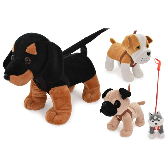 Plush Dog on Lead