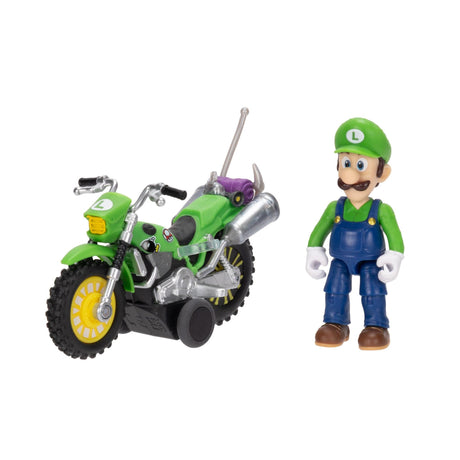The Super Mario Galaxy Movie: Luigi Figure with Pull-Back Motorcycle