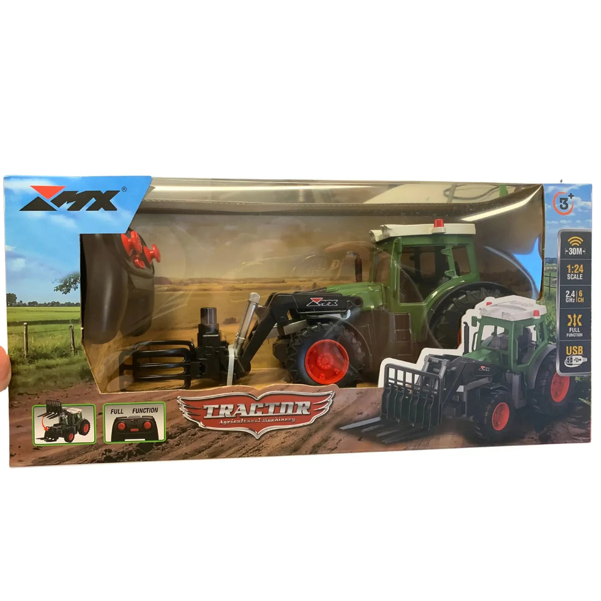 MX Remote Control Tractor with Bale Grab 1:24