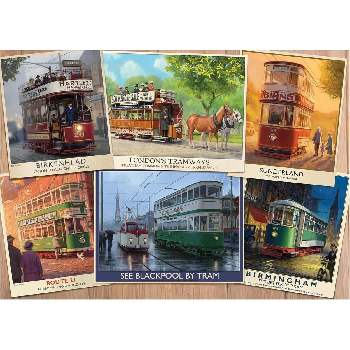 Vintage Trams Deluxe Jigsaw 1000 pcs.