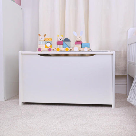 Wooden White Toy Chest