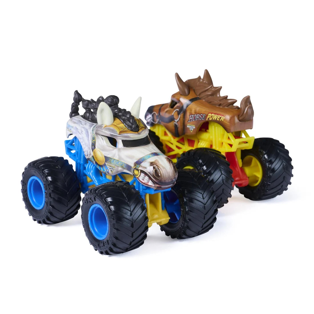 Monster Jam 2-Pack Diecast Monster Trucks: Horse Power vs Tempest Steed