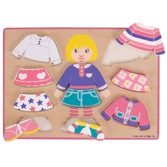 Bigjigs Wooden Dressing Girl Puzzle