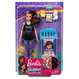 Barbie Skipper Babysitter Bedtime Set with 2 Dolls & Acessories