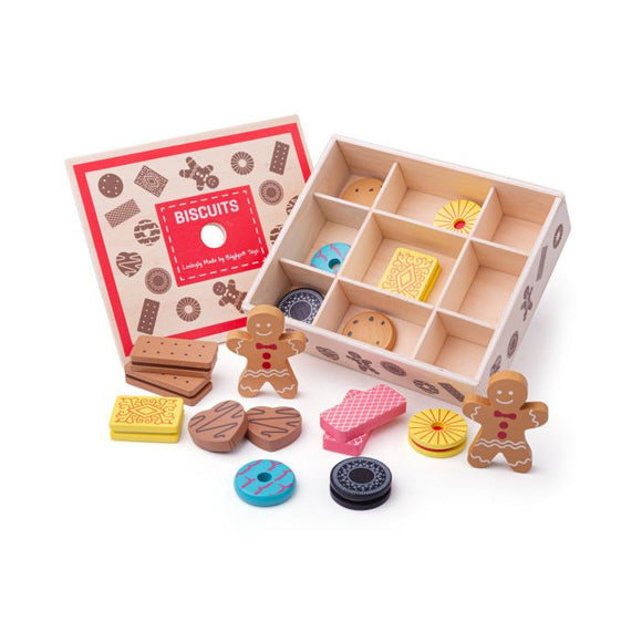 Bigjigs Box of Wooden Biscuits - McGreevy's Toys Direct