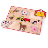 Bigjigs Wooden Lift Out Puzzle - Farm