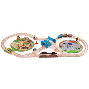 Bigjigs Wooden Construction Train Set