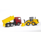Bruder 2752 Man TGA Construction Truck with Articulated Road Loader - McGreevy's Toys Direct