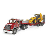 BRUDER 2813 MACK Granite Low Loader with JCB 4CX - McGreevy's Toys Direct