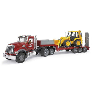 BRUDER 2813 MACK Granite Low Loader with JCB 4CX - McGreevy's Toys Direct