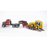 BRUDER 2813 MACK Granite Low Loader with JCB 4CX - McGreevy's Toys Direct