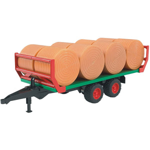 Bruder Bale Trailer with 8 Round Bales 1:16 Scale - McGreevy's Toys Direct