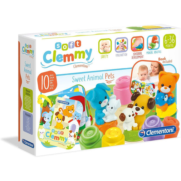 Clementoni Soft Clemmy Sweet Animal Pets Soft Blocks