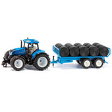Siku 8615 New Holland T7.315 Hd and Trailer with Round Bales 1:32