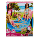 Barbie Doll and Pool Playset with Pool, Slide, Towel and Drink Accessories