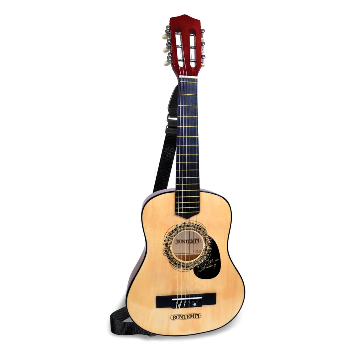 Bontempi Classic wooden guitar with shoulder strap