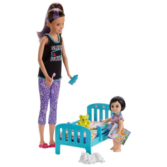 Barbie Skipper Babysitter Bedtime Set with 2 Dolls & Acessories