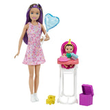 Barbie Skipper Birthday Feeding Time Set with 2 Dolls & Accessories