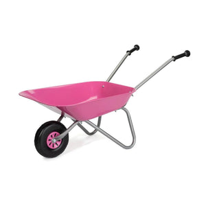 ROLLY Metal Wheelbarrow Pink - McGreevy's Toys Direct