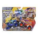 Monster Jam 2-Pack Diecast Monster Trucks: Jurassic Attack vs Velociraptor