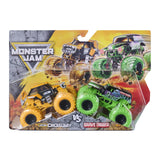 Monster Jam 2-Pack Diecast Monster Trucks: JCB Digatron vs Grave Digger