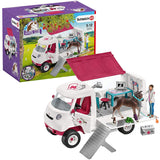 Schleich 42370 Mobile Vet with Hanoverian Foal - McGreevy's Toys Direct