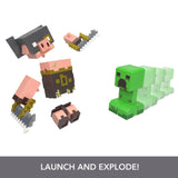 Minecraft Legends Creeper vs. Piglin Bruiser 3-inch Figures