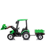 12V ride on Tractor with Roof, Trailer, Front Loader and Remote Control - McGreevy's Toys Direct