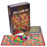2-in-1 Game Set: Ludo and Snakes & Ladders