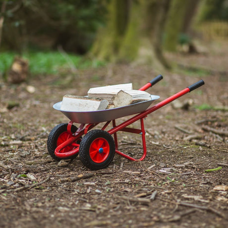 Bigjigs 2-Wheel Kids Metal Wheelbarrow
