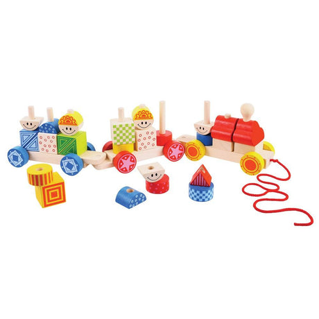 Bigjigs Build Up Wooden Train