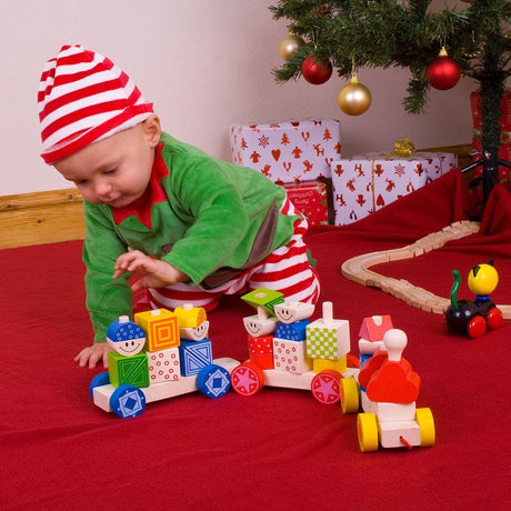 Bigjigs Build Up Wooden Train