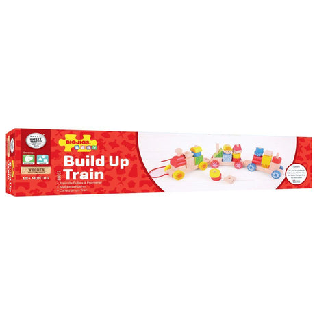 Bigjigs Build Up Wooden Train