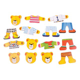 Bigjigs Dress Up Bear Family Wooden Puzzle