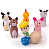 Bigjigs Farm Wooden Skittles