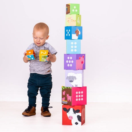 Bigjigs Farmyard Stacking Cubes