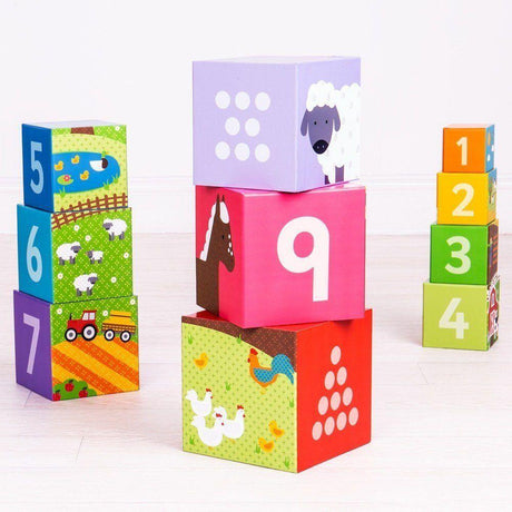 Bigjigs Farmyard Stacking Cubes