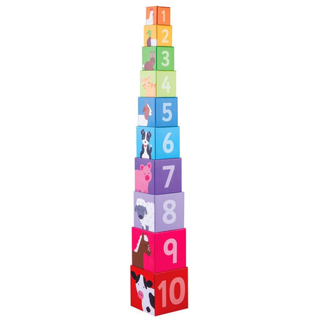 Bigjigs Farmyard Stacking Cubes