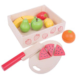 Bigjigs Wooden Cutting Fruit Crate