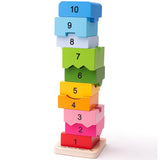 Bigjigs Wooden Number Stacking Tower