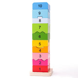 Bigjigs Wooden Number Stacking Tower