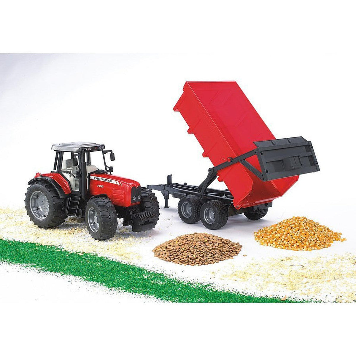 Bruder 2045 Massey Ferguson 7480 Tractor & Trailer