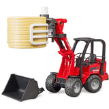 Bruder 2192 Schaffer Compact Loader with Bale Gripper & Bale