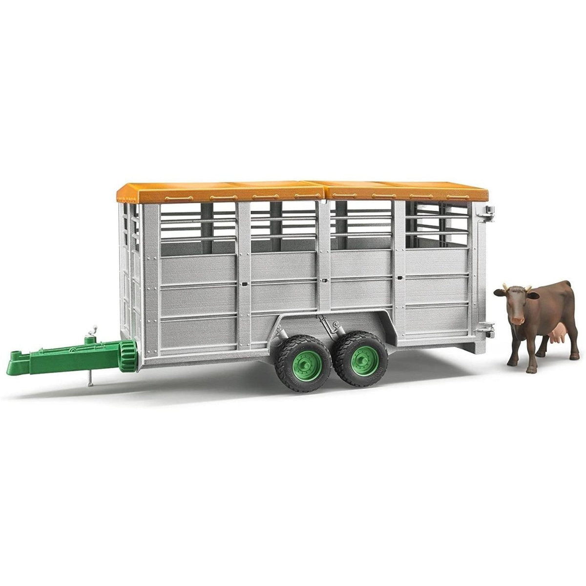 Bruder 2227 Livestock Trailer with 1 cow 1:16 Scale