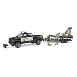 Bruder 2507 RAM 2500 Police Pickup with Trailer & Boat